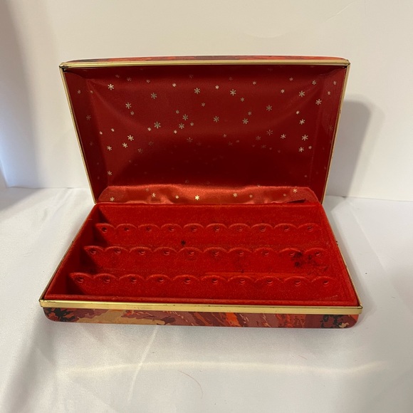 VINYL COVERED PIERCED EARRING STORAGE or TRAVEL BOX - Holds 15 Pairs of Earrings - Picture 7 of 11